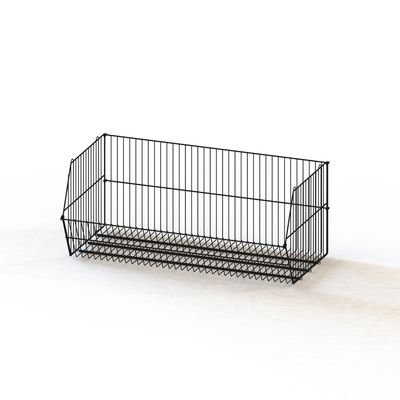 Stackable Chrome Wire Basket Display Rack With KD Structure